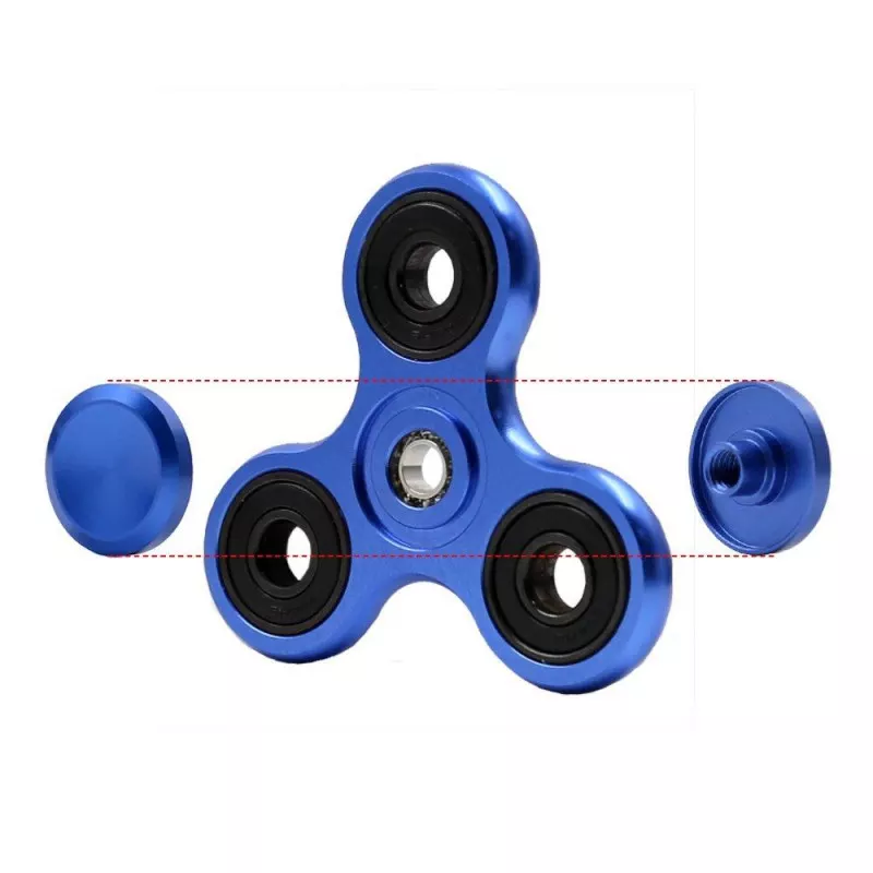 Fidget Spinner - Aluminium - Blå