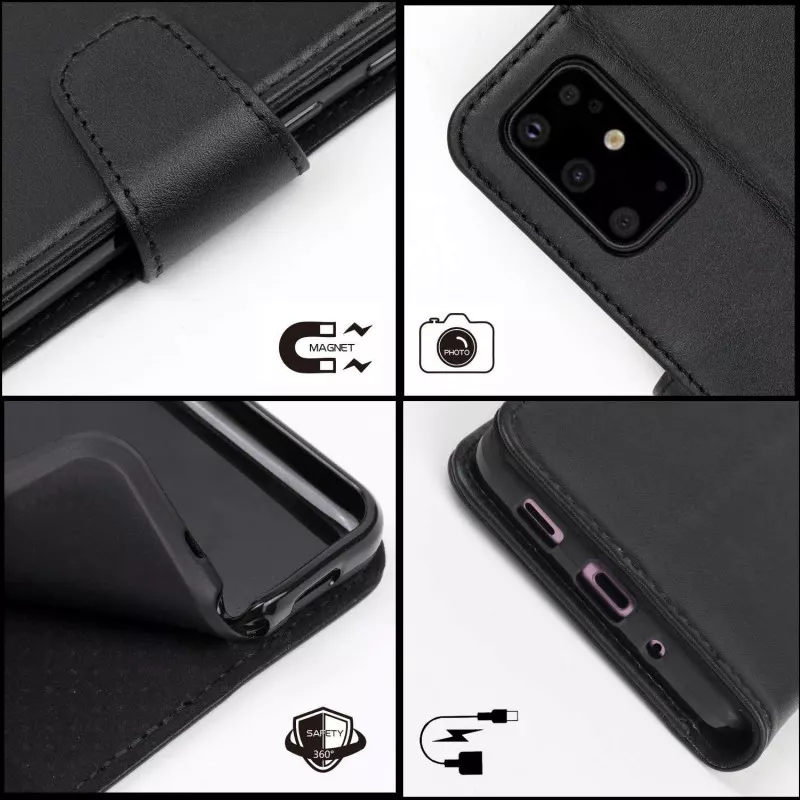 Etui na telefon Samsung Galaxy Note 20 Ultra z kieszenią na kartę Czarne