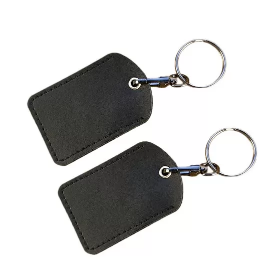 Skórzana zawieszka na kartę dostępu, breloki na klucze color Czarny