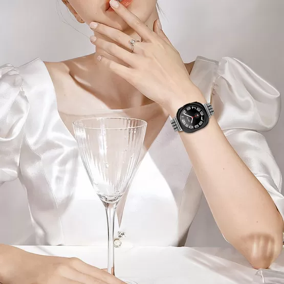 Samsung Galaxy Watch Ultra 47MM Pasek ze stali nierdzewnej do zegarka color Srebrny czarny
