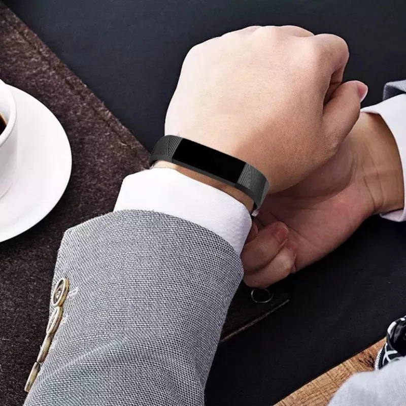 Fitbit Alta/Alta HR armband silikon 3-pack (S) Svart/Grå/Blå