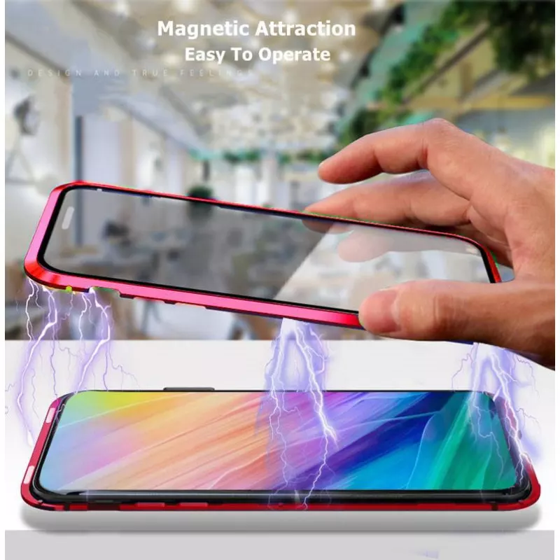 Mobilskal med dubbelsidigt härdat glas - XiaoMi F1 - Röd