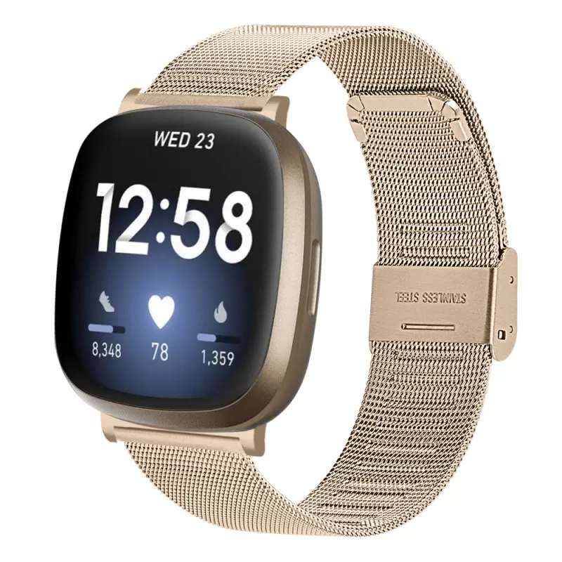 Fitbit Versa 3 / Sense Bransoletka Stal nierdzewna Złoto