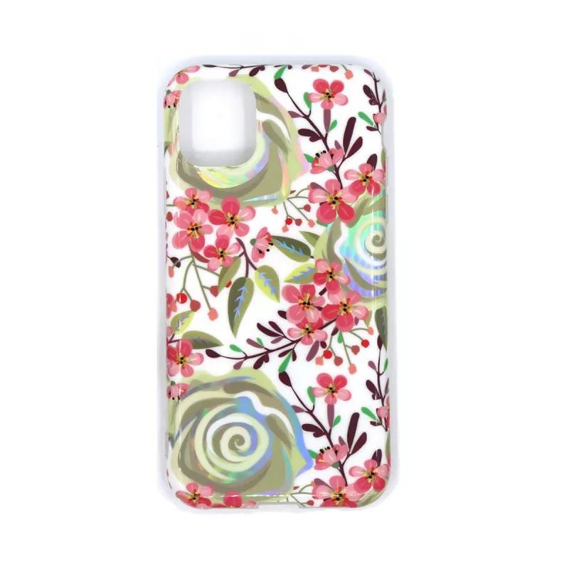 Stöttåligt mobilskal med hållare för iPhone 11 Pro Max - Blommor