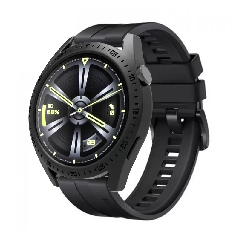 INF Silikonowe etui ochronne na zegarek 46 mm do zegarka Huawei GT 3 Czarny